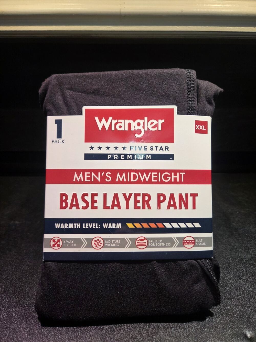 Mens Wrangler Midweight Base Layer Pants (Size 2XL) BRAND NEW IN PACKAGE